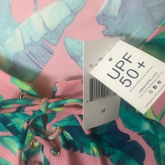 NWT CABANA LIFE Upf 50 Palm Cover-up Dress M - Picture 9 of 10